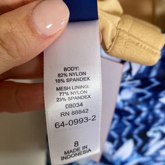 FLARED TANKINI SWIMSUITS FOR ALL- Ode to Denim color- Size 8 - Picture 11 of 15